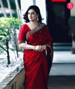 ইন্ডিয়ান ওয়েটলেস চিনিগুড়া এমব্রয়ডারি করা শাড়ি