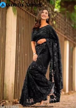 অরিজিনাল ইন্ডিয়ান  ওয়েটলেস  সফট চিনিগুঁড়া   শাড়ী ব্লাউস পিস্ সহ