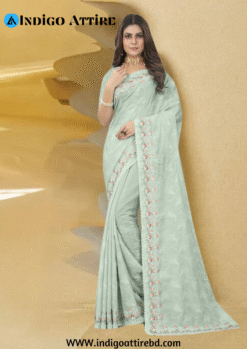 প্রিমিয়াম  ইন্ডিয়ান  সফট বিস্কস শাড়ী ব্লাউস পিস্ সহ